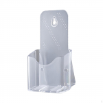 Akr&uuml;&uuml;list bro&scaron;&uuml;&uuml;rihoidja t&ouml;&ouml;pinna korraldaja, l&auml;bipaistev lauaaluse flaier ajakirjade men&uuml;&uuml; jaoks A6 1 Tier