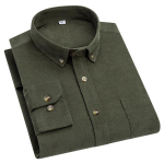 100% puuvillane velvetist talves&auml;rk meestele Soe pikkade varrukatega Regular Fit Easy Hooldus Mugav Meeste Kontoririided Solid 44 gray