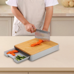 Bambusest l&otilde;ikelaud Multifunktsionaalne sahtlialusega Kodumajapidamises eemaldatav k&ouml;&ouml;gihakkimine