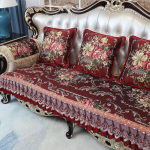 Tikand Jacquard diivani kate Retro klassikaline padi Luksuslik kangas kombineeritud diivani kate libisemisvastane libisemisvastane elutoa sisustus 1pc armrest 55x60 cm