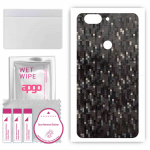 apgo Protective Skin Sticker for the back compatible with OnePlus 5T, Wrap Film, Foil, Vinyl - Pattern Carbon Black Pixel