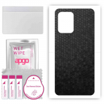 apgo Protective Skin Sticker for the back compatible with Motorola Moto G73, Wrap Film, Foil, Vinyl - Pattern Black Honeycomb