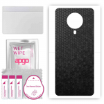 apgo Protective Skin Sticker for the back compatible with Vivo G1, Wrap Film, Foil, Vinyl - Pattern Black Honeycomb