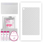 apgo Protective Skin Sticker for the back compatible with Alcatel Joy Tab 2, Wrap Film, Foil, Vinyl - Pattern Transparent Carbon