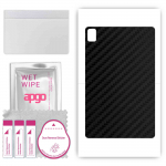 apgo Protective Skin Sticker for the back compatible with Blackview Tab 16, Wrap Film, Foil, Vinyl - Pattern Carbon Black