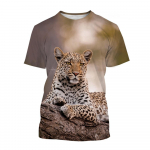 Leopard Loom 3D-tr&uuml;kiga T-s&auml;rk Streetwear O-kaelusega Tees Meeste L&uuml;hikeste varrukatega T-s&auml;rgid Suurem&otilde;&otilde;dulised Hip Hop Harajuku Meeste Topid 5XL