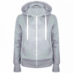 Pikkade varrukatega pluss fliisist kapuutsiga kardiganjakk Moodne &uuml;hev&auml;rviline kapuutsiga lukuga jope XXL hall