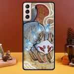 Jaapani stiilis Fox &uuml;mbris Samsung Galaxy S21 Ultra S20 FE S8 S9 S10 Note 10 Plus Note 20 S22 Ultra Cover jaoks Galaxy S8