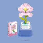 Lillekimp ehitusplokk p&auml;evalillemudel, kaunistus m&auml;nguasjad lastele j&otilde;ulukink Hibiscus rose-127Pcs