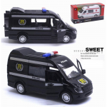 1/32 metallist veoauto WGT s&otilde;iduauto Mercedes Benz Sprinter: Tulet&otilde;rjeauto valgus ja heli 1/32-Size:14.5*5*7cm must