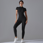 Auroth L&uuml;hikeste Varrukatega Jooksu Spordi &Uuml;hes T&uuml;kis Kombinesoon Naistele T&otilde;mblukuga Jooga Romper Virsikukujuline Treening Fitness Keha&uuml;likond S must