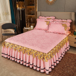 Paks soe voodikate voodil luksuslik seelikstiilis voodipesukomplekt queen-suuruses voodikate tikandiga puuvillane voodipesukate 200x220cm 1pc