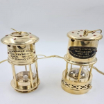 2 kaevanduslambi komplekt Ferndale s&ouml;e- ja kaevanduslamp messingist &otilde;lilamp 25,4 cm
