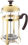 Yoshikawa kohvipressi teeserver 750 ml French Press 5 tassi graduatsiooniga Jaapani klaasist Mocha pruun SJ3306 beige