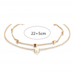 Naiste Rose Gold pahkluu kett pahkluu K&auml;ev&otilde;ru jala Sandal Beach One Size