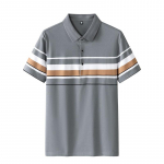 Suvine meeste l&uuml;hikeste varrukatega T-s&auml;rk Puuvillane &otilde;huke &auml;rirev&auml;&auml;riga meeste polos&auml;rk L