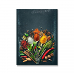 K&ouml;&ouml;k terad V&uuml;rtsid Lusikas Paprika Toidupildid Seinakunst L&otilde;uend Maalimine Plakatid moodsa kodu k&ouml;&ouml;gi jaoks Seinatapeet Cuadros 30x40cm No Framed