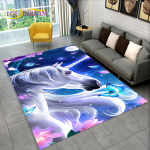 3D multifilmi vaip Unicorn Animal Area, vaibavaip elutoa jaoks, laste magamistoa diivan, uksemati sisekujundus, lastem&auml;ngu libisemiskindel p&otilde;randamatt 40cm x 60cm