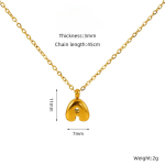 26 Letter Gold v&auml;ikese mulliga ripatsiga roostevabast terasest kaelakee Daamid ja h&auml;rrad A kuld