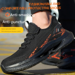 Terasest ninakingad meestele h&auml;vimatud t&ouml;&ouml;jalatsid Kerged terasest varbaga libisemiskindlad ohutusjalatsid Air Shock Absorptsiooniga tossud 41 oranž