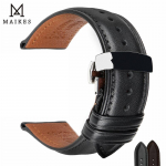 Kellarihm Meeste nahast rihm 18mm 19mm 20mm kokkupandav pandlaga kellatarvikud universaalne k&auml;ekella liblikpandlaga naisterihm 18mm