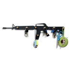 Pat&egrave;re porte-manteau design fusil M16 arme 9 balles crochet