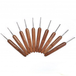 10 tk/komplekt 0,5-2,75 mm bambusest kudumisvardade komplekt V&auml;ike pitsiline kudumiskonksude komplekt DIY heegeln&otilde;elte vardad l&otilde;ngavarda jaoks 10pcs/Set
