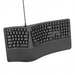 Juhtmeline jagatud klaviatuur Looduslik ergonoomiline disain T&auml;issuurus 110 klahvi Universaalne Plug-Play Randmetugi Klaviatuur Kontoritarbed