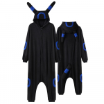 Lehm Kigurumi Umbreon Anime Onesies Naiste Meeste Kombinesoonid Naljakas &uuml;likond t&auml;iskasvanutele m&otilde;eldud talvise pidžaamafestivali komplekti loomade kost&uuml;&uuml;mid ja kost&uuml;&uuml;mid XL( fit 174-185cm)