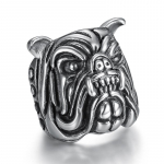 S925 h&otilde;bes&otilde;rmus retro loomaseeria ring bully koera kujuga s&otilde;rmus meestele ja naistele 8