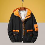 S&uuml;gisene meeste suur vabaaja kapuutsiga jakk XXXXXL must