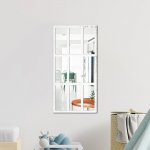 Dekoratiivne seinapeegel, mugav kaasaegne vannitoa-elutoa k&ouml;&ouml;gi jaoks White