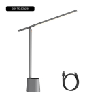1 tk LED-laualamp, silmade kaitse, timmitav kontorivalgusti, kokkupandav laualamp Nutikas kohanduva heledusega voodilamp lugemiseks WHITE&0-5W&L