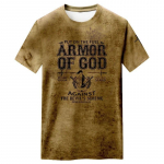 Meeste vabaaja l&uuml;hikeste varrukatega suvine armor Of God, 3D prinditud tee Camel Vintage Kodu Sport Fitness Kiiresti kuivavad t&auml;navar&otilde;ivad, 2 t&uuml;kki S