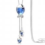 Klassikalised kristall-kalasaba kujundusega pikad kaelakeed ja ripatsid naistele Bijoux uued moeehted kampsun aksessuaarid