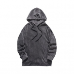 Meeste s&uuml;gistalvine kapuuts, &uuml;hev&auml;rviline pingutusn&ouml;&ouml;r pikkade varrukatega, paks pl&uuml;&uuml;s kapuutsiga vaba igap&auml;evaseks kandmiseks vabaaja sporditopp L must