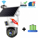 P&auml;ikesepaneeliga juhtmevaba valvekaamera v&auml;listingimustesse CCTV kaamera PIR inimtuvastusega v&auml;rvilise &ouml;&ouml;n&auml;gemisega turvakaitse 【WIFI】Camera NO SD Card valge/must