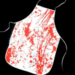 Halloweeni peokost&uuml;&uuml;m lihuniku verep&otilde;ll &otilde;uduspeo p&otilde;ll k&ouml;&ouml;gi vennad kingitus Halloweeni kaunistused peotarbed apron