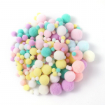 260 tk/partii 10-30 mm Macaron Fluffy Pompom karusnahapallid V&auml;rvilised Pom Poms Pehme karvapall k&auml;sitsi valmistatud k&auml;sit&ouml;&ouml; jaoks isetegemise kaunistustarvikud Mixing 260Pcs