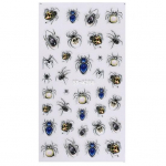 1 leht 5D Halloweeni k&uuml;&uuml;nekleebised tumedad liblikas huuled, veretilka leevendav disain k&uuml;&uuml;nekleebised naistele B