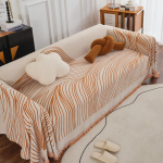 Diivan &Scaron;enilltekk Nordic Simple Line Triibuline Niit Diivan Kaitsev Katte Vooditekk Vaba aeg Gobel&auml;&auml;n Piknikutekk 180X130cm hall v&auml;rv