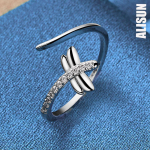 925 h&otilde;bedane Dragonfly AAA tsirkoonist avatud s&otilde;rmus Moodsad pulmaehted Opening