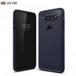 P&otilde;rutuskindel &uuml;mbris LG V30 silikoonharjatud &uuml;mbriste jaoks Pehme telefoni kate LG v30 lgv30 s&uuml;sinikkiust &uuml;mbrisele LG V30