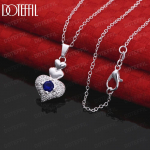 925 h&otilde;besinine tsirkoonist s&uuml;damekujuline ripats-kaelakee Moodsad pulmaehted O-40CM