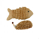 Cat Scratching Board Fish Toy Built in Sounding Particles Puzzle Interaction
