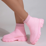 2024 Br&auml;nd Naiste Pahkluusaapad Kerged Vabaaja Jalan&otilde;ud Naistele Kiil 2024 Sokisaapad Kudum Talv Keskmise S&auml;&auml;rega Platvormsaapad 35 roosa