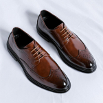 Moodsad meeste kleidikingad paeltega Mood &Auml;ri Kleit Meeste Kingad Klassikalised Nahast Meeste &Uuml;likonnakingad Mood brogue Kleitkingad Meeste Oxfordid 6.5 must