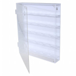 Kaasaskantav akr&uuml;&uuml;lm&uuml;ndi vitriinkarp &uuml;mmargune l&auml;bipaistev lauaarvuti hoiukarp kodutarvikuks m&uuml;ndiehtedele ja suveniiridele valge