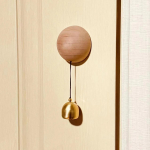 Uksekella esteetiline t&auml;ispuidust magnet messingist tuulekellad juhtmevabad uksekella sissep&auml;&auml;su uksekella ripats Kodusisustus Minimalism