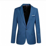 Meeste Kevad ja S&uuml;gis Uus Korea Versioon Vabaaja &Uuml;likond Meeste &Uuml;he N&ouml;&ouml;biga &Uuml;likonna Pealosa Kitsas Jakk 4XL kuninglik sinine v&auml;rv